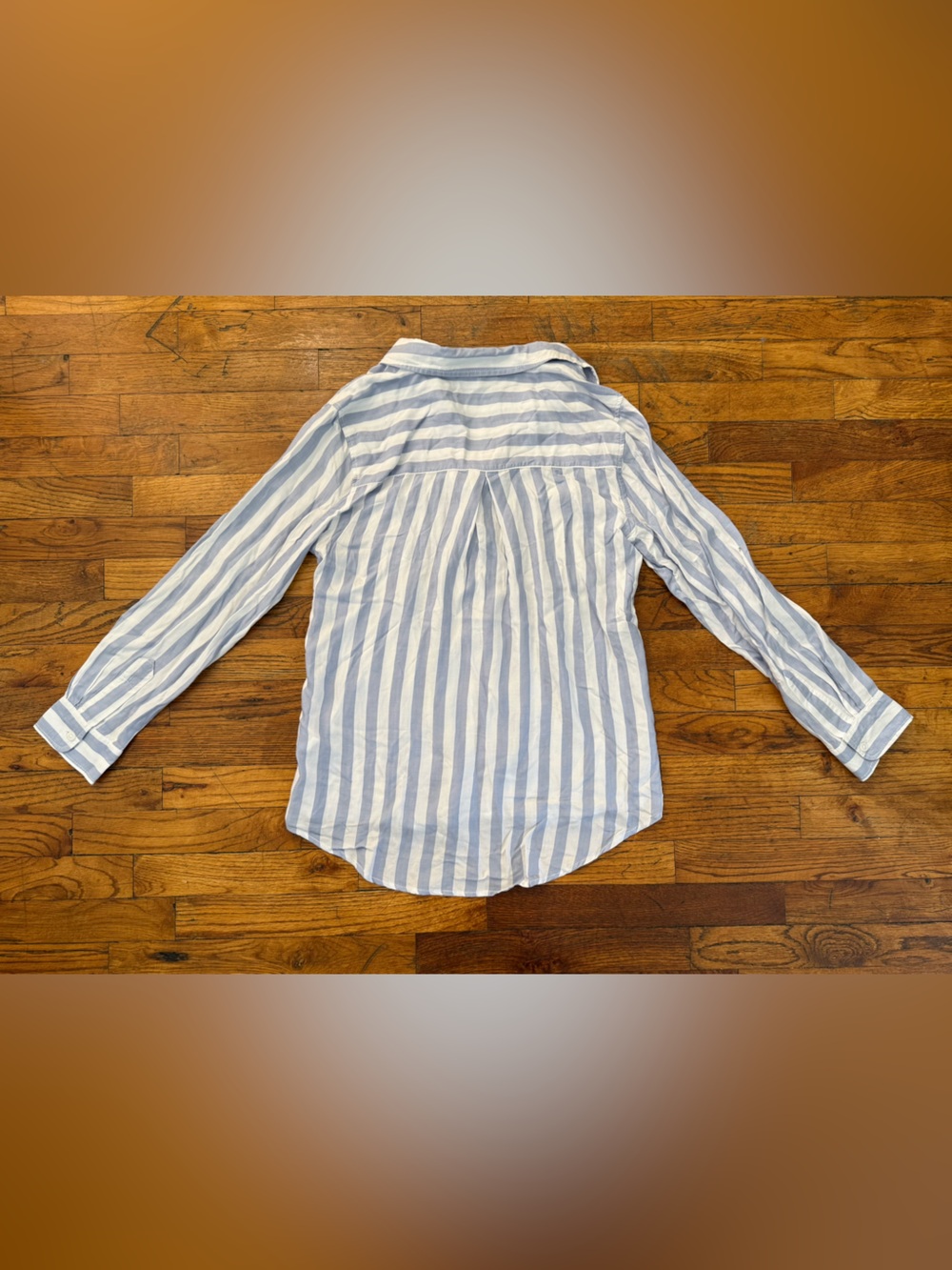 beachlunchlounge Candace Blue & White Stripe Button-Up Shirt - Size M - NWT - Picture 7 of 13